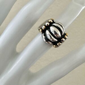 Bold Dome Ring – Silver & Gold Mixed Metal Statement